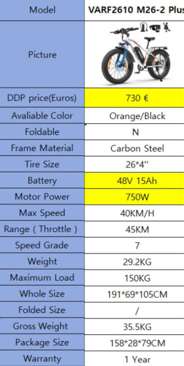 VARUN VARF2610 M26-2 Plus