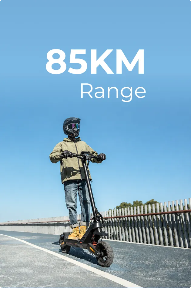 85KM Range - Charge Once a Week