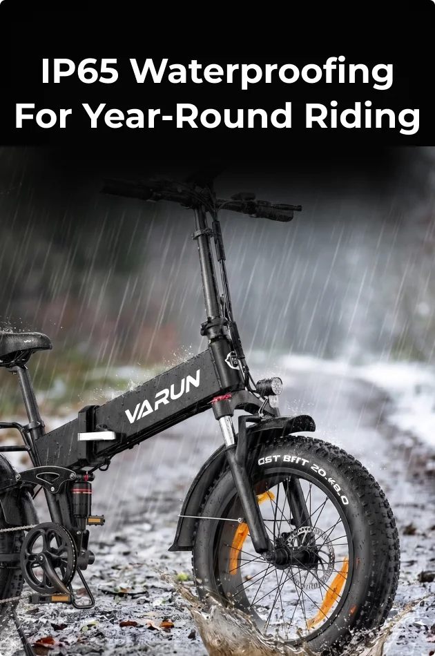 IP65 Waterproofing for Year-Round Riding