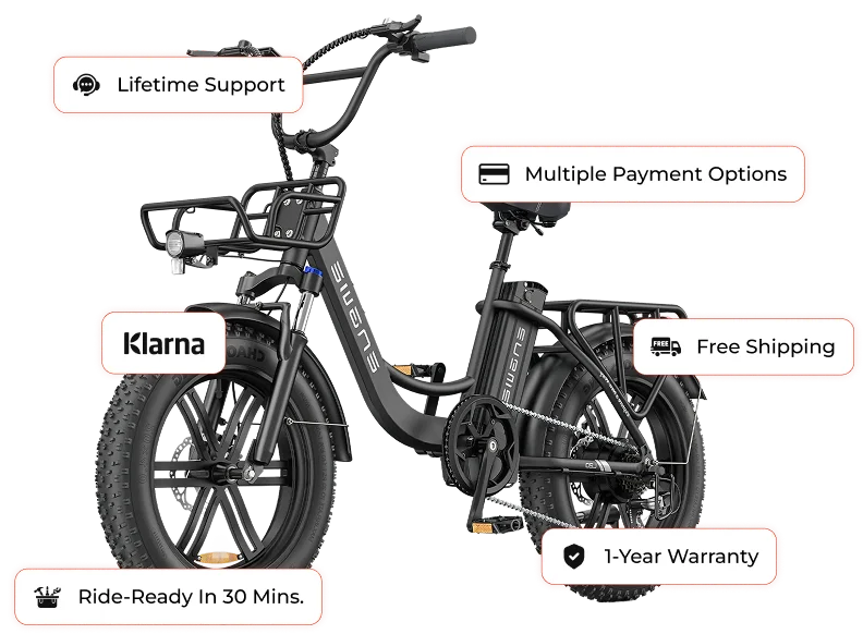 ENGWE e-bike with feature badges