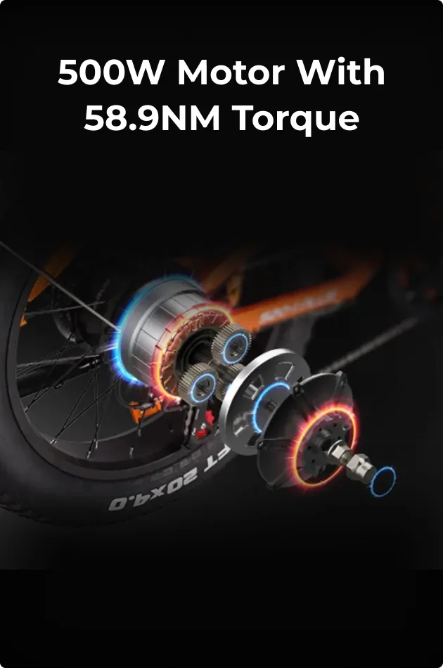 500W Motor with 58.9NM Torque 