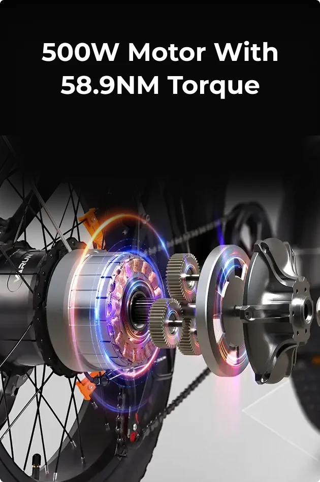 500W Motor with 58.9NM Torque