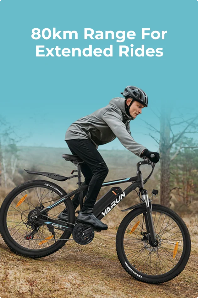 80km Range for Extended Rides
