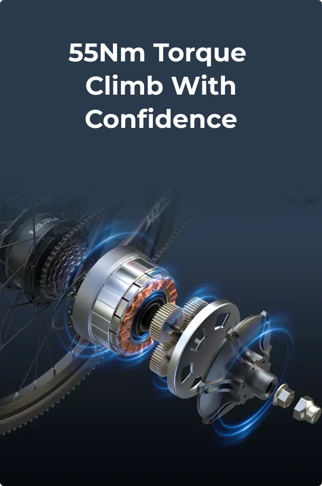 55Nm Torque - Climb with Confidence